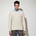 Acrylic Nylon Wool Alpaca Cable Knit Man Sweater